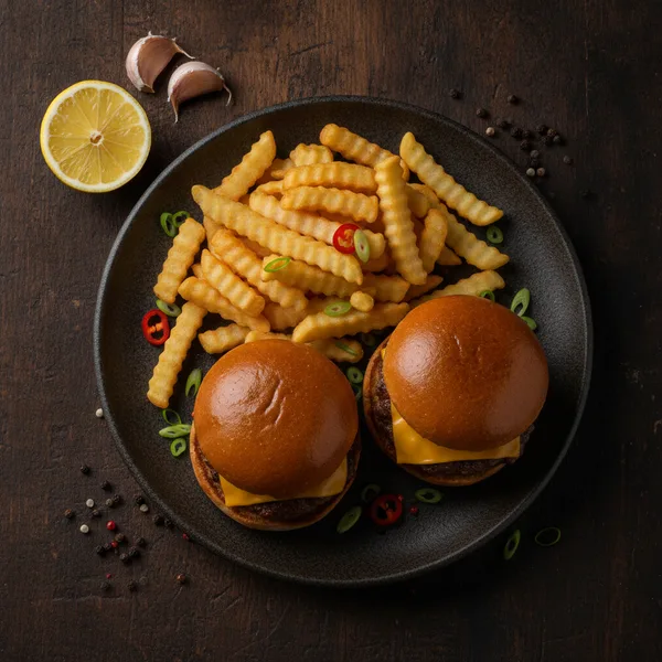 2 RT Mini Burgers with Fries